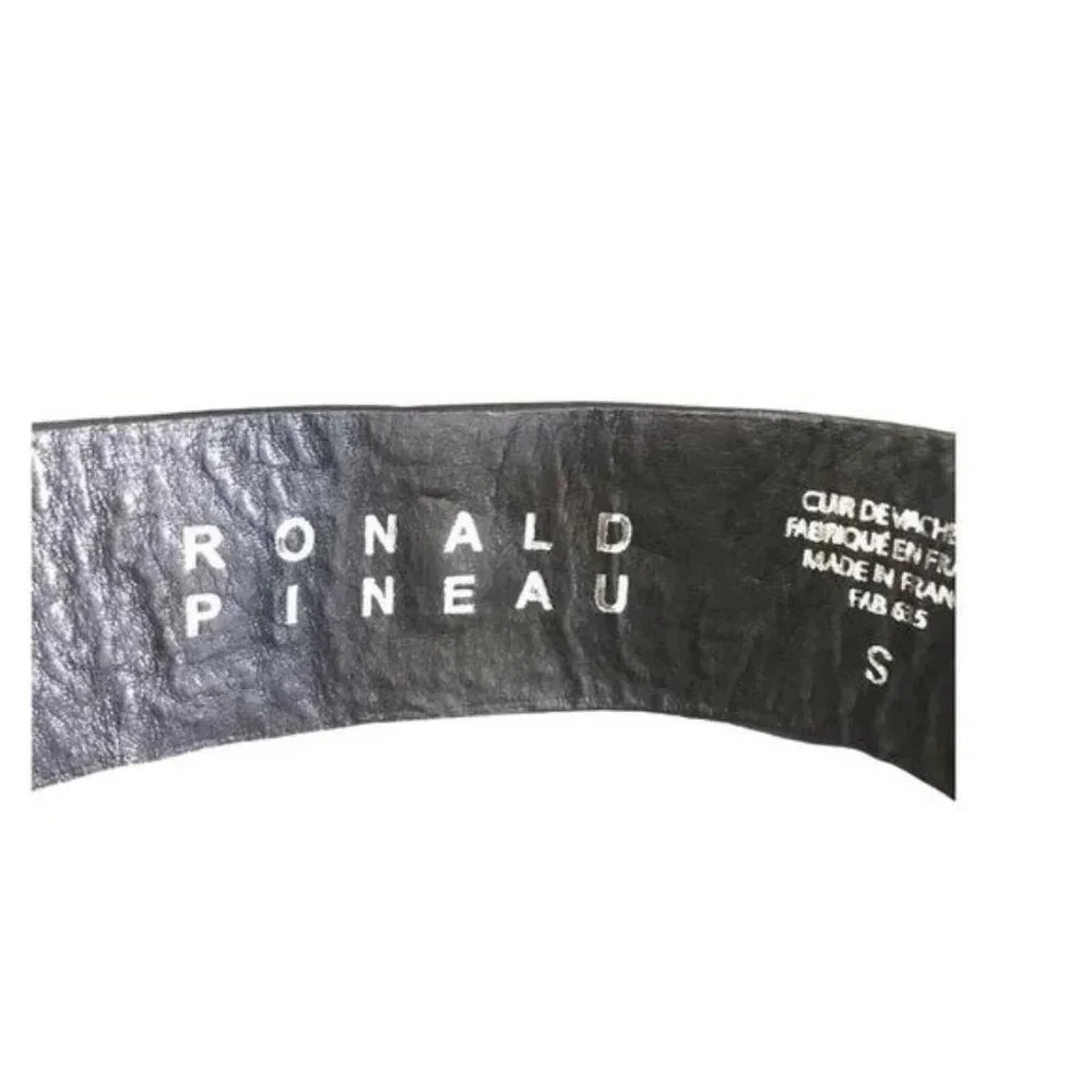 Ronald Pineau Leather Stud Snap Cuff